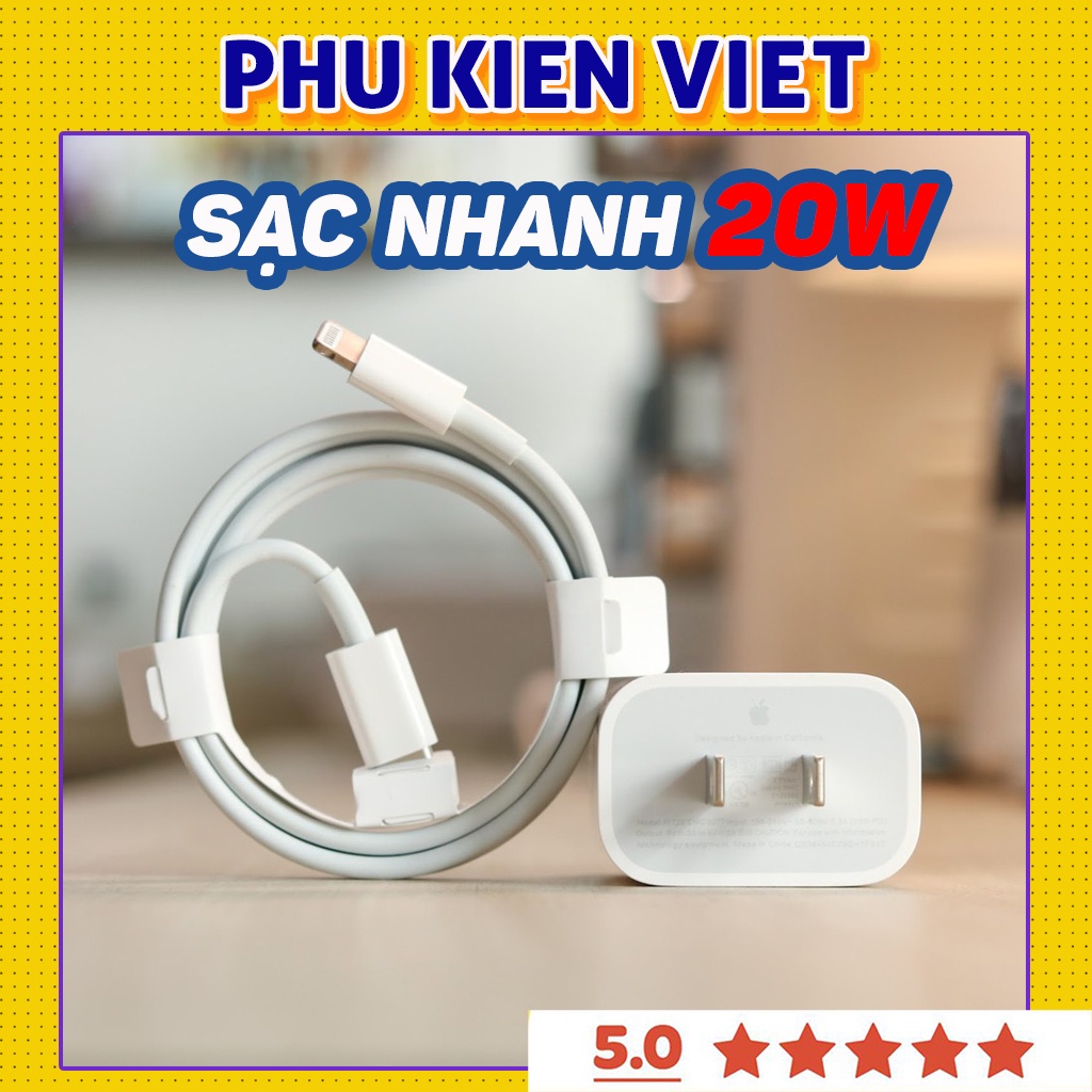 Sạc nhanh iPhone 20W chính hãng 7/8/7plus/8plus/x/xs/xr/xsmax/11/11pro/11promax/12/12mini/12pro/12promax - Phụ Kiện Việt