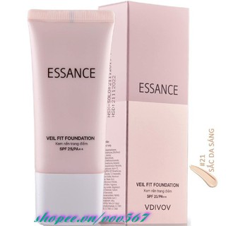 Kem Nền Số 21 Tông Da Sáng Essance Vdivov Veil Fit Foundation 30ml Sand Ivory Chính Hãng.