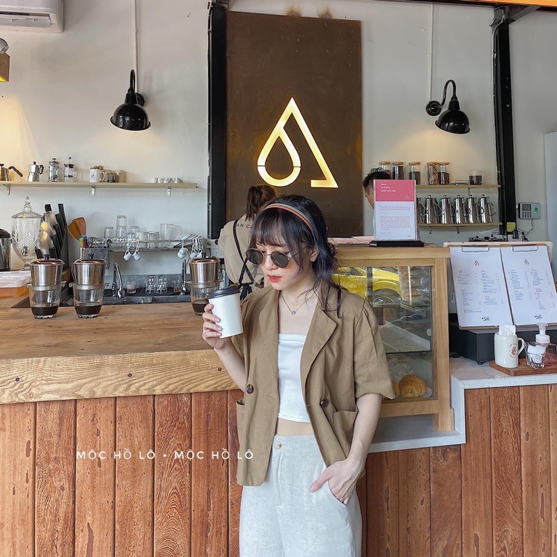 [Mã SR14MAY5 giảm 20K đơn 50K] áo vest cộc tay dáng lửng ( ảnh thật tự chụp )