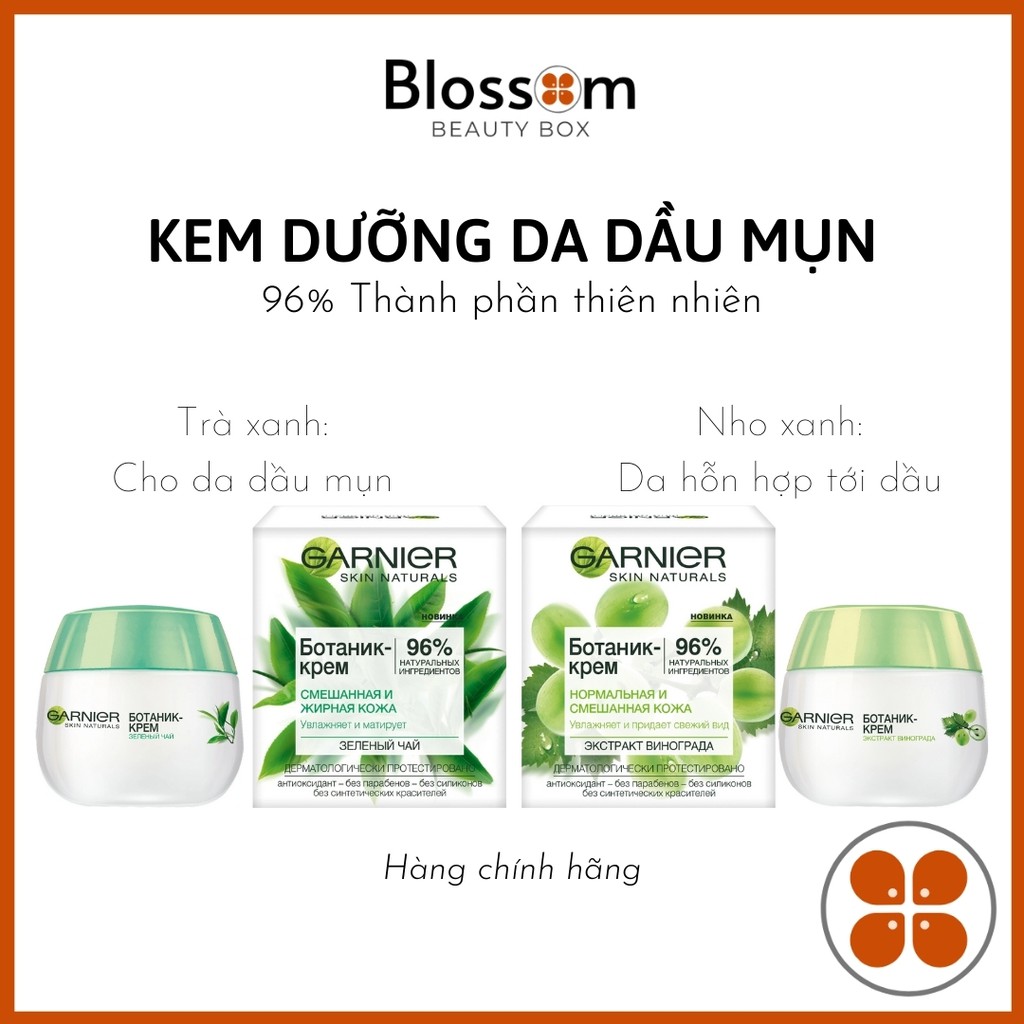 Bộ kem dưỡng Tea tree cho da dầu, da hỗn hợp, da mụn GARNIER Skin Naturals 96% thiên nhiên