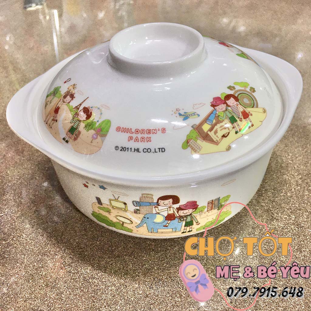 Chén Ăn Dặm Cho Bé Có Nắp Đậy Nhựa Meca Cao Cấp