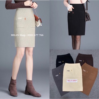 Chân váy len ngắn 2 kiểu nhiều màu style