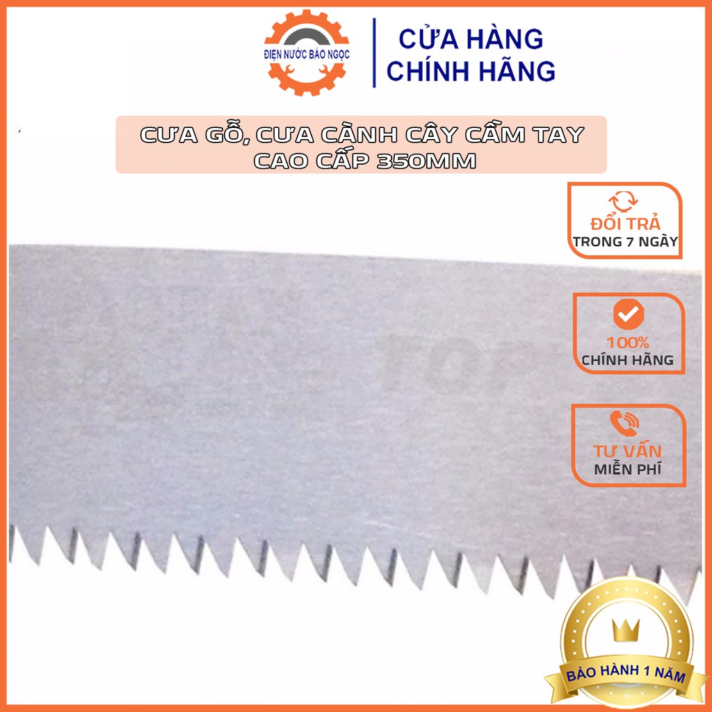 Cưa gỗ,cưa cành cầm tay cao cấp 350mm top - Đài Loan