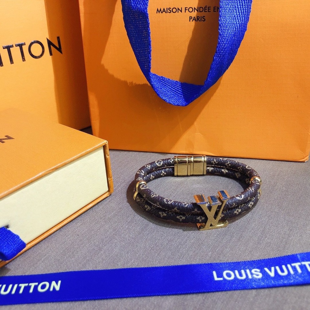 LOUIS VUITTON Vòng Tay LV Bằng Thép Thời Trang Đơn Giản Cho Nam Và Nữ