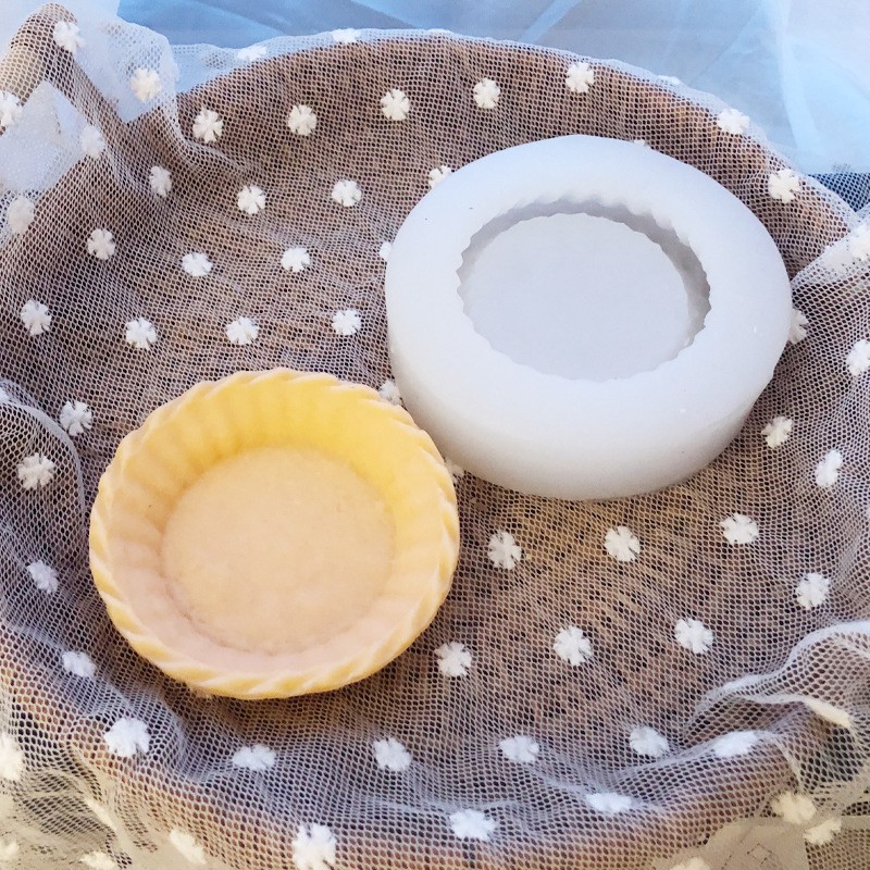 Khuôn Silicon Hình Bánh Tart Làm Đế Bánh Nến - Dụng Cụ Làm Nến Thủ Công, Handmade