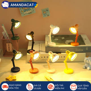 Đèn học mini chụp họa tiết siêu cute chất lượng cao-Đèn LED trang trí bàn học có thể điều chỉnh