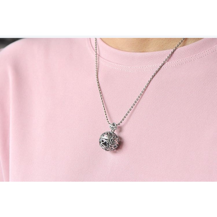 Mặt Dây Chuyền Rỗng Bằng Bạc S925 Hình Quả Cầu Rỗng Ba Chiều Có Thể Mở Ra Phong Cách Cổ Điển Cho Nữ