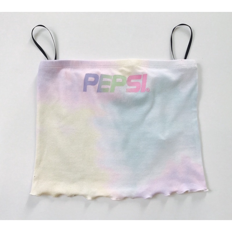 Áo ống wash vải bo gân in Pépsi vnxk