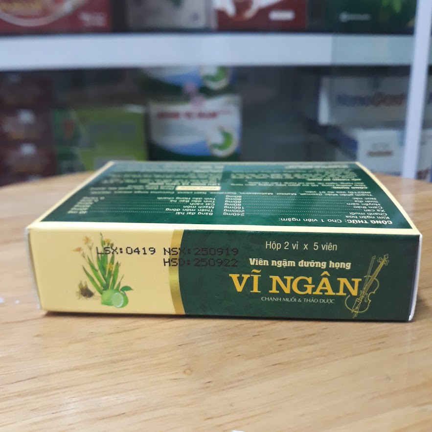 Viên ngậm dưỡng họng Vĩ ngân Hoa linh