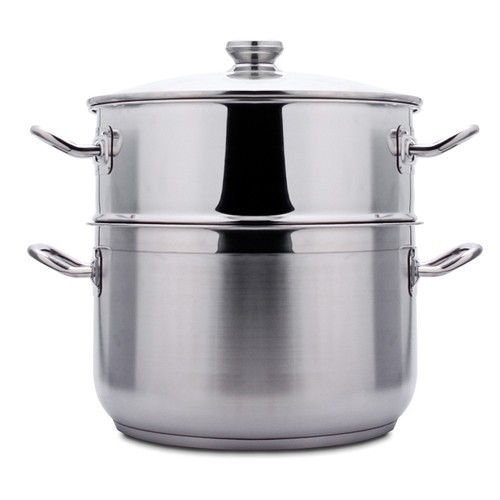 Bộ xửng hấp FiveStar Standard 3 đáy inox 430 nắp kính tặng 2 vá canh ( 30cm) , dùng được bếp từ , hồng ngoại , gas