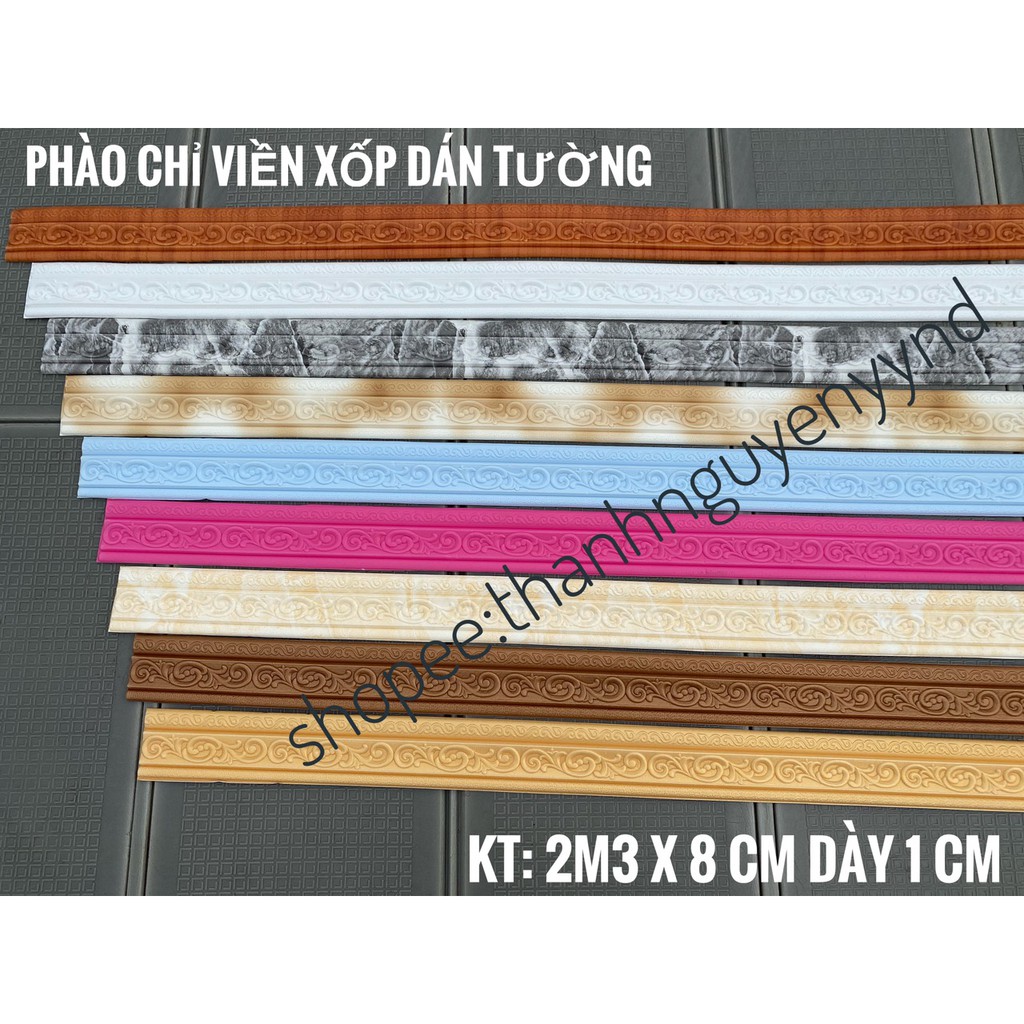 Phào chỉ xốp, viền xốp dán tường 3d khổ lớn nhất 230 x 8cm giá gốc