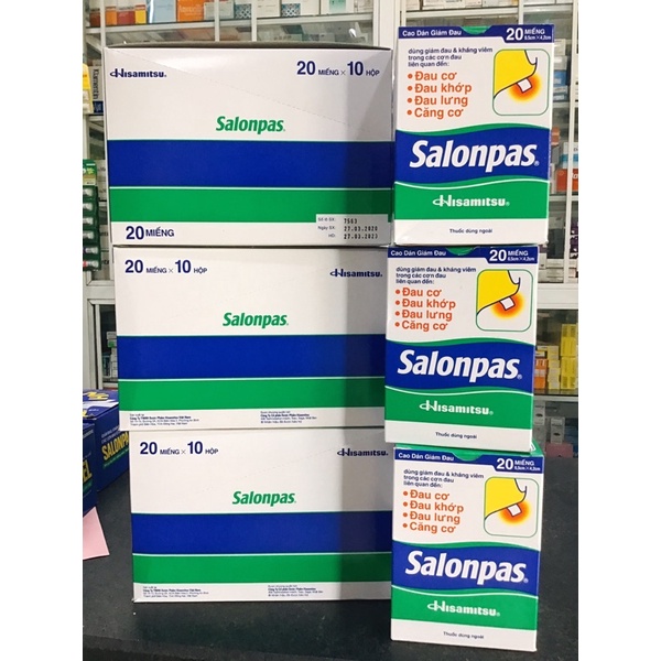 Dán giảm đau SALONPAS hộp 20 miếng