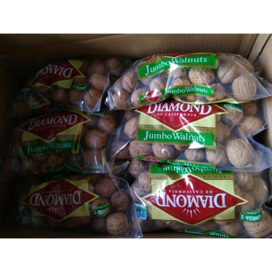 ( CSKH86 ) Óc Chó Mỹ Diamond Jumbo Walnuts gói 453G - Mỹ