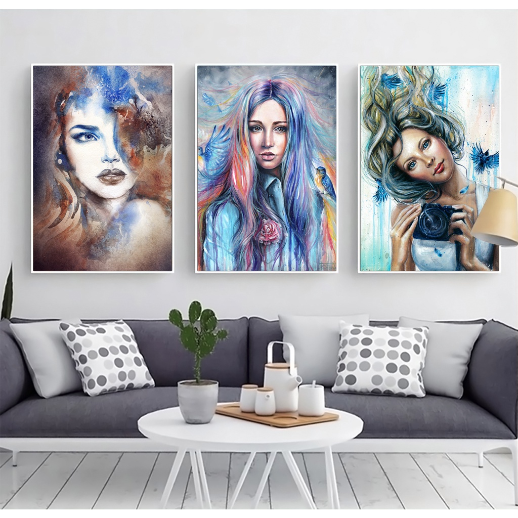 Toan vẽ tranh canvas tranh sơn dầu, sơn Axilic, màu nước nhiều kích thước