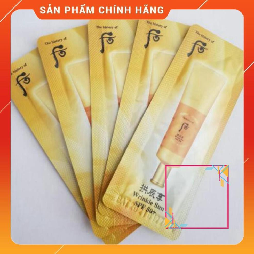 [Date 2023] Gói kem chống nắng chống nhăn Whoo vàng - WHOO JIN HAE YOON WRINKLE SUN CREAM SPF50+/PA+++