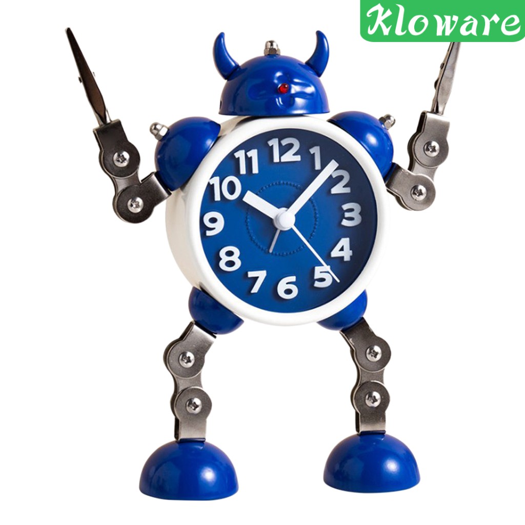 [Kloware] Đồng Hồ Báo Thức Để Bàn Không Gây Tiếng Ồn Hình Robot