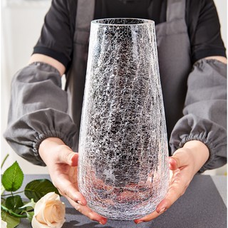 Bình hoa thủy tinh rạn trang trí nhà đẹp - Bình Cắm Hoa Hồng Siêu Xinh