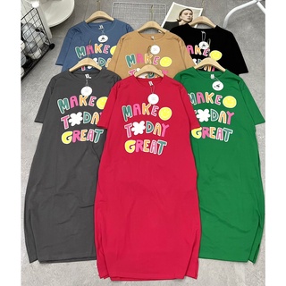 Đầm suông tay ngắn, váy suông vintage nữ cổ tròn chất cotton tàu phong cách trẻ trung năng động-VS002