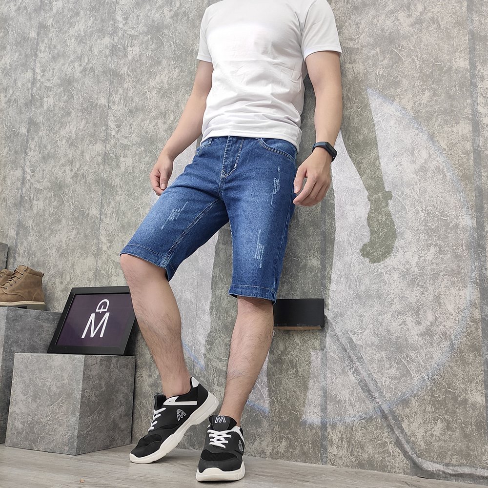 Quần short jeans nam xanh vải dày Q37 MĐ | WebRaoVat - webraovat.net.vn