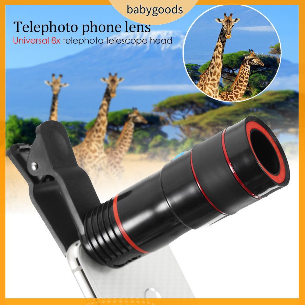 ★BGS★8X Zoom Telescope Phone Clip Lens Camping Hunting Mobile External Monocular