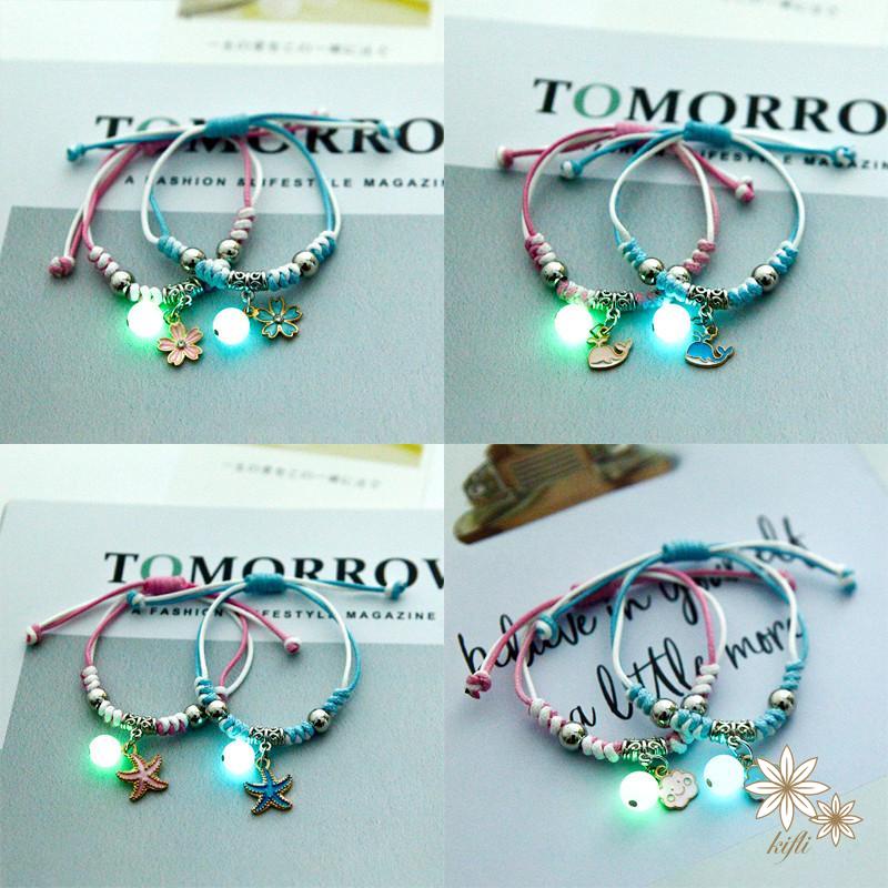 【kifli】Vòng Tay Dạ Quang Đáng Yêu Thời Trang Hàn Quốc Cho Nữ