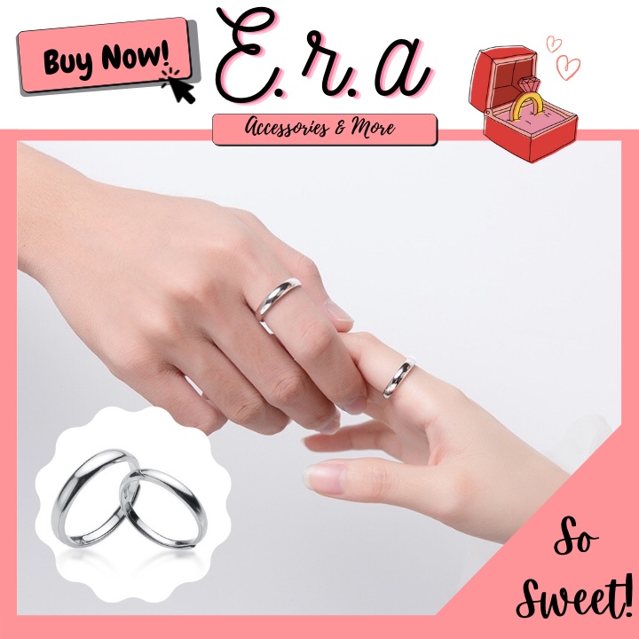 [Freesize] Nhẫn Nam/ Nữ Bạc 925 Cao Cấp ERASHOP 077910 - Trơn Bạc Đơn Giản, Sang Trọng Siêu Rẻ Đẹp
