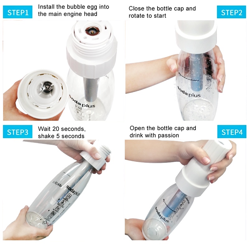 Đầu Sục Khí Soda Lấp Lánh Nhỏ Gọn Tiện Dụng Cho Gia Đình