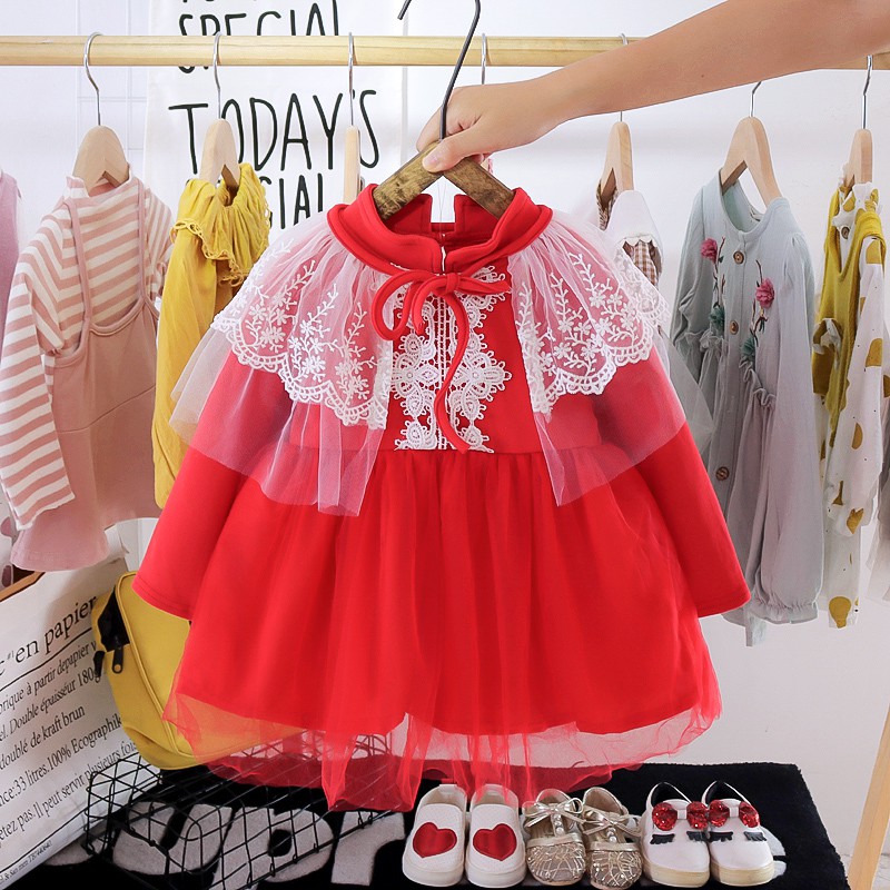 Đầm Ren Thời Trang Mùa Thu Hàn Quốc 2020 Dành Cho Bé Gái