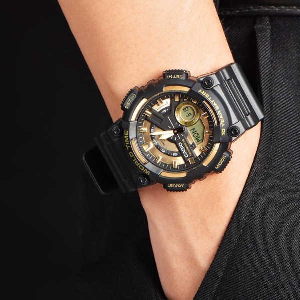 Đồng hồ nam dây nhựa Casio Anh Khuê AEQ-110BW-9AVDF