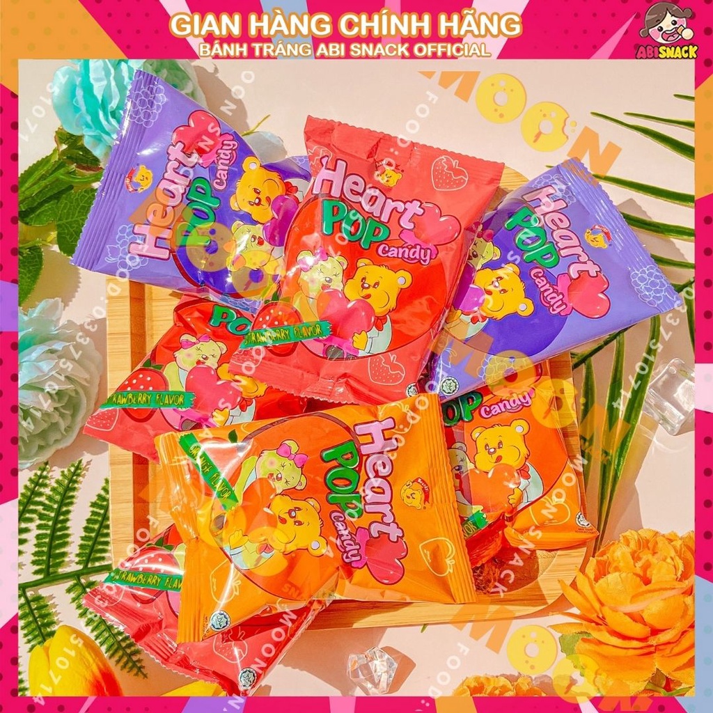 1 Gói kẹo nhẫn kim cương RingPop/HeartPop/DiaMond Pop/3 gấu Thái Lan ăn vặt bánh kẹo gói 10g