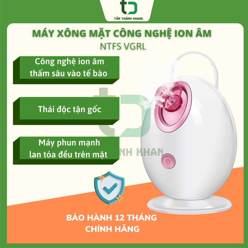 Máy Xông Mặt Ion Âm Vgirl Ntfs-528, Làm Đẹp Da, Bảo Vệ Sức Khỏe, Máy Phun Sương Nano Tạo Ẩm