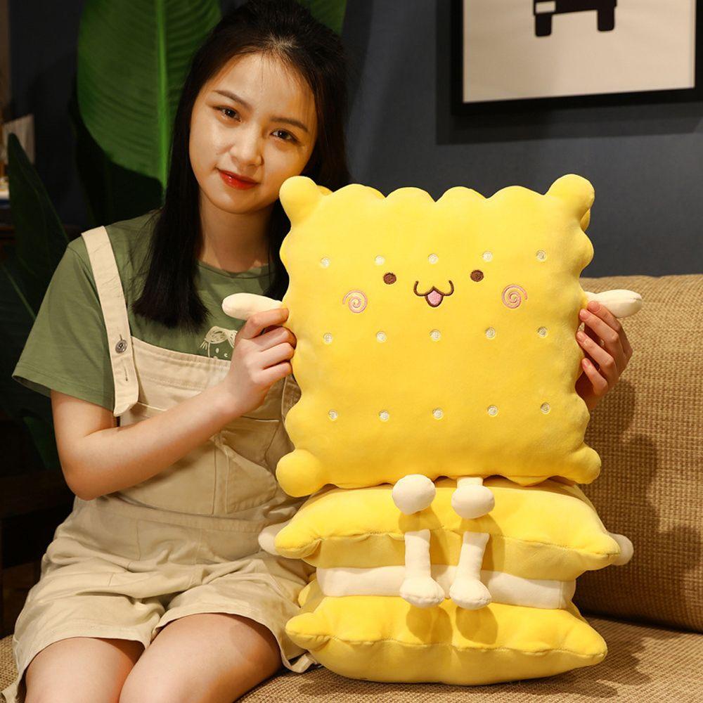 Búp Bê Nhồi Bông Hình Bánh Quy Mềm Mại