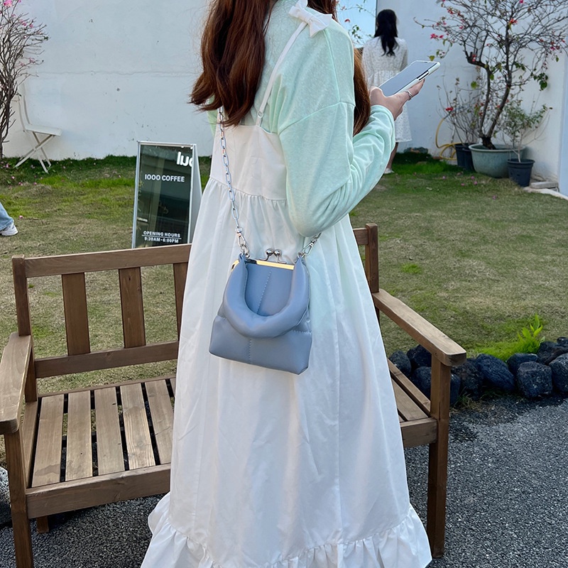 IELGY Túi Đeo Chéo Phối Dây Xích Thời Trang Sang Trọng Cho Nữ