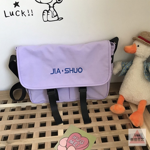 Túi đeo chéo 2 nịt ulzzang unisex cá tính (có sẵn)