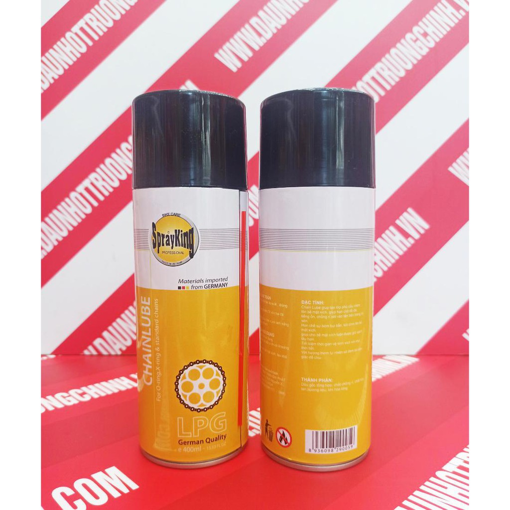 Chai xịt vệ sinh dưỡng sên SprayKing Chain Lube hàng Chính Hãng