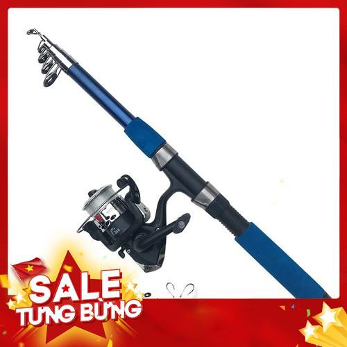 { Big sale } Bộ cần câu máy 2,1m kèm máy cước,phao,lưỡi,chì,chặn phao CC1 đồ câu 99