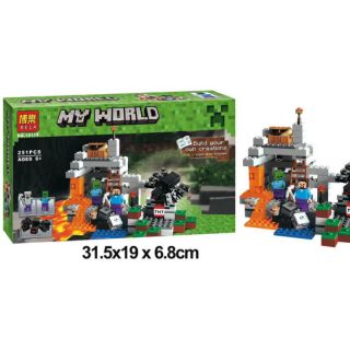 Bộ Xếp Hình MineCraft My World 10174 - Hang động bóng tối 251 pcs