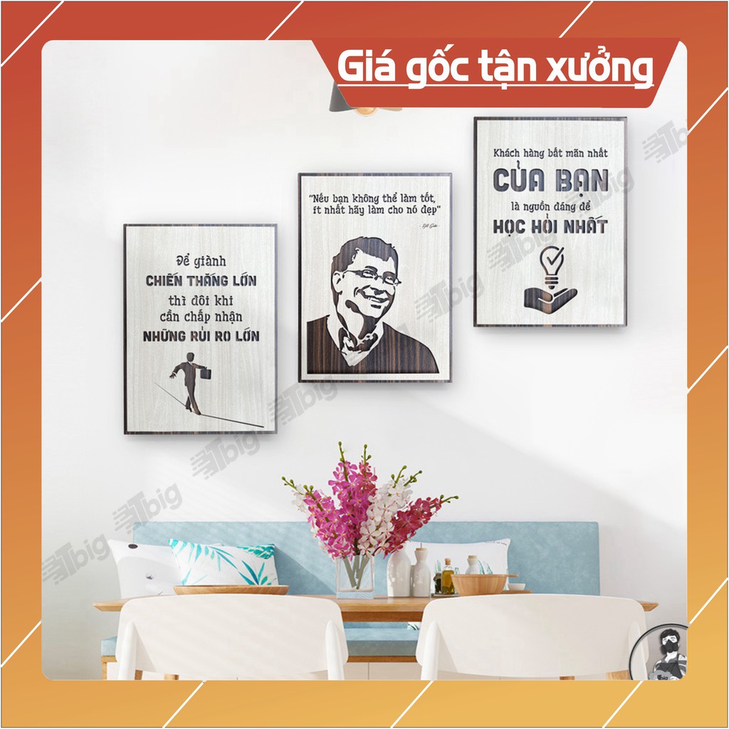 [#1 BÁN CHẠY] [COMBO 05] Bộ 3 tấm tranh động lực những câu nói hay của Bill Gates