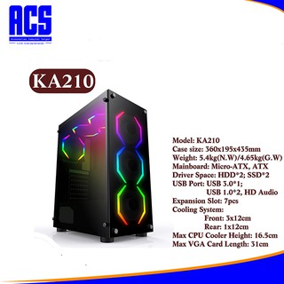 [ HÀNG MỚI VỀ] Vỏ Nguồn Máy Tính VSP KA-210 Kính Cường Lực - Case VSP KA 210 NEBULA- CHÍNH HÃNG CÔNG TY