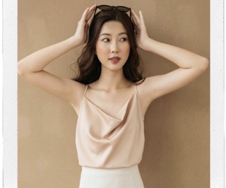 Áo dây lụa cổ đổ