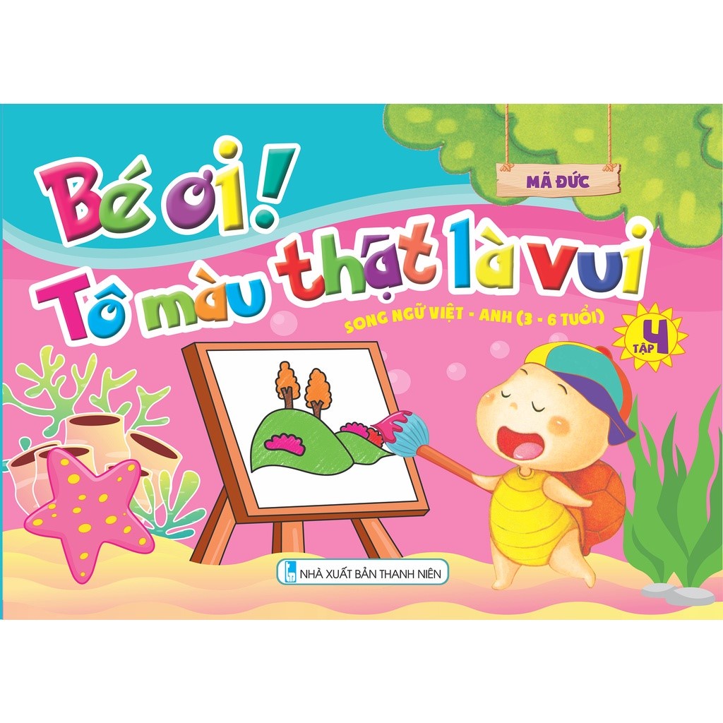 Sách - Bé ơi tô màu thật là vui - Song ngữ Việt Anh tập 4 [NDBOOKS]