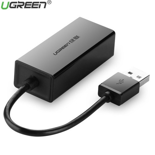 Cáp Chuyển USB 2.0 Sang Lan RJ45 Ugreen 20254(Màu Đen) - Hàng Chính Hãng