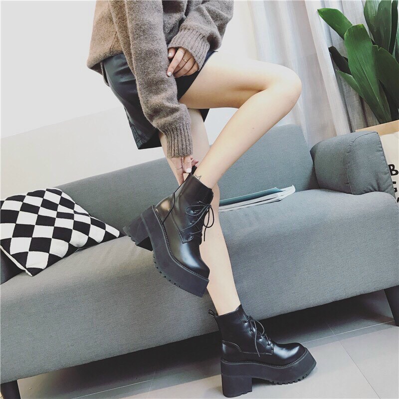 GIÀY DA ĐẾ CAO 9cm PHONG CÁCH LOLITA