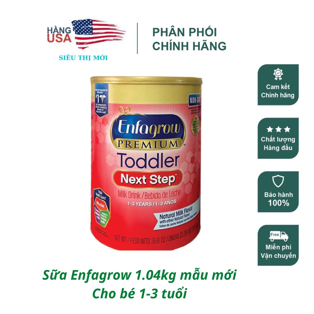 DATE 6/23 Sữa Enfagrow Premium Toddler Next Step 1,04kg chính hãng Mỹ