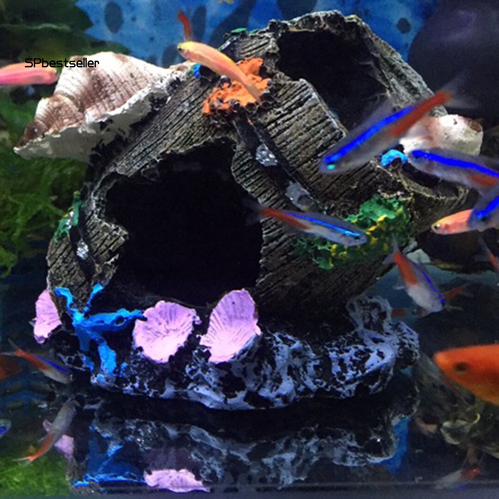 Ống vỏ ốc nhân tạo trang trí bể cá tiện dụng