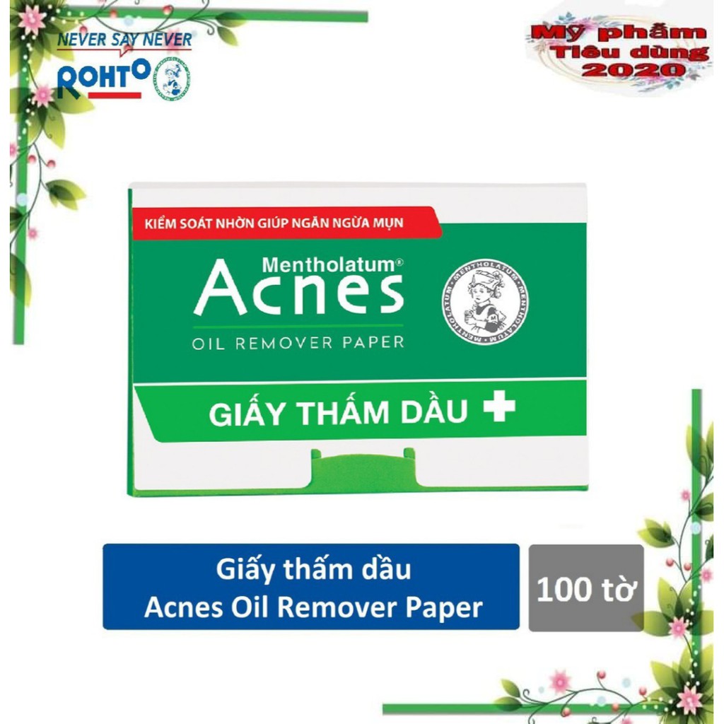 Giấy thấm dầu Acnes Oil Remover Paper (50tờ/100 tờ)