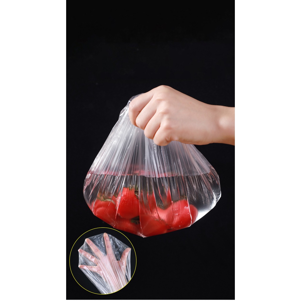 Màng bọc thực phẩm co giãn siêu dai có chun hình túi gấu set 100 chiếc - Max Siêu thị tiện ích