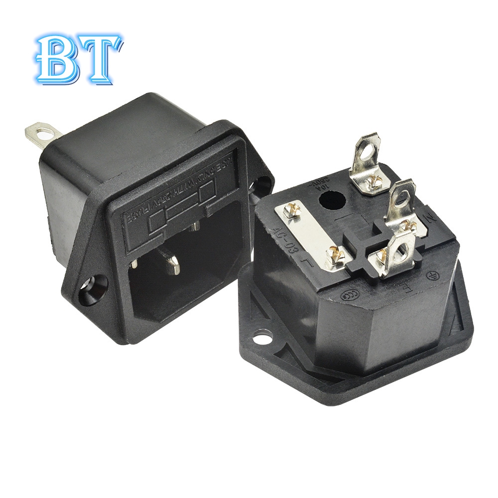 Lõi Sắt Cố Định Nguồn Điện AC10A / 250V AC-03 Kèm Cầu Chì