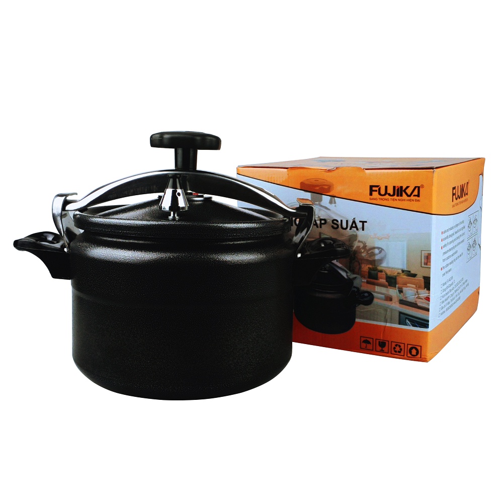 Nồi Áp Suất Đun Ga Đáy Từ FUJIKA Sử Dụng Được Cả Trên Bếp Điện Từ Dung Tích Từ 5L Đến 7L-Hàng Chính Hãng