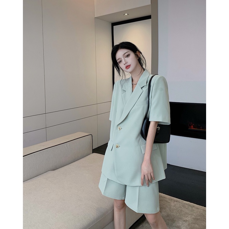 [SẴN]- CÓ TÁCH SÉT Áo blazer + Quần short cá tính phong cách Ulzzang(S52)